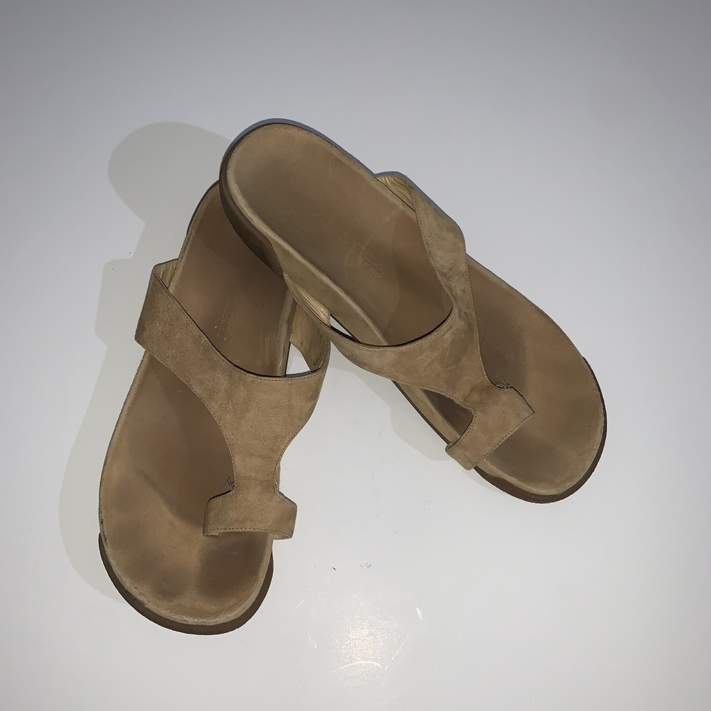Via Spiga Shoes Womens Size 8 Suede Slide Sandals Slip On Comfort Casual Thong